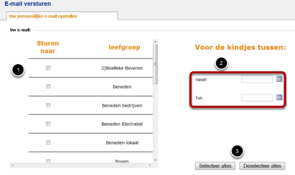 Naar wie verstuur ik een mailtje?