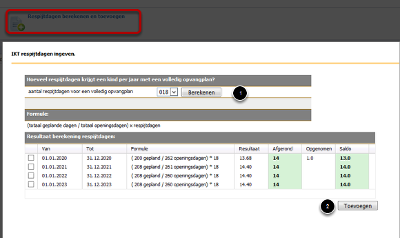 Respijtdagen laten berekenen door d-care
